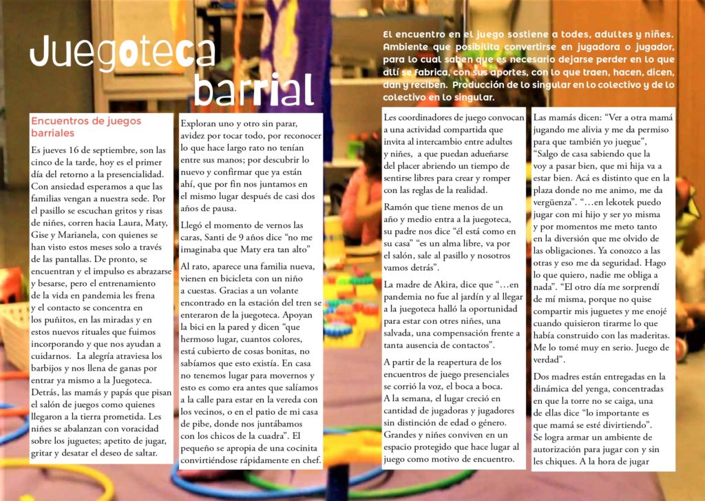 Revista Juegoteca Comunitaria #2: Juegoteca Barrial
